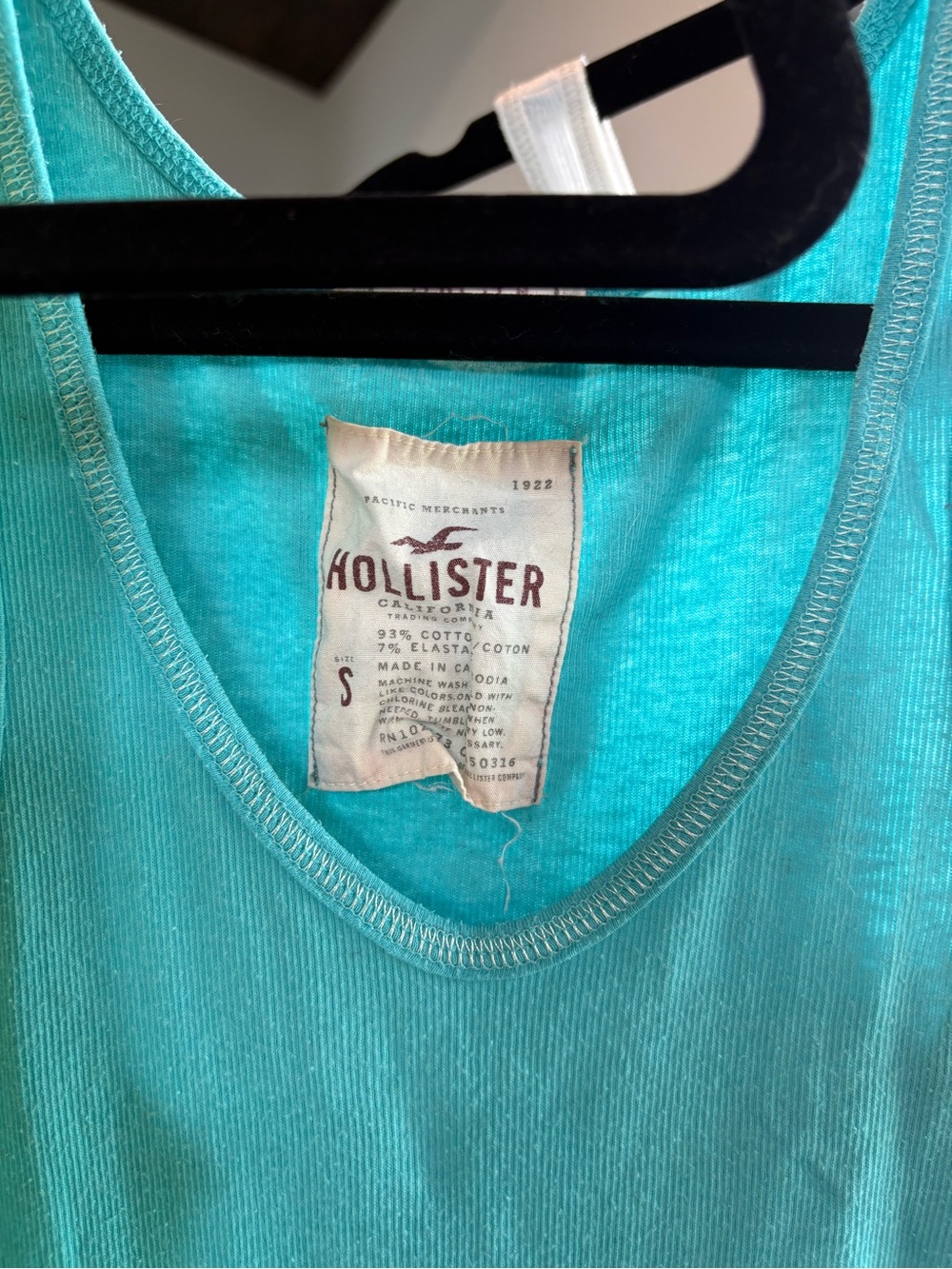 Y2K Hollister Women's Tank Tops — Lime Green, Teal, White - Picture 3 of 3